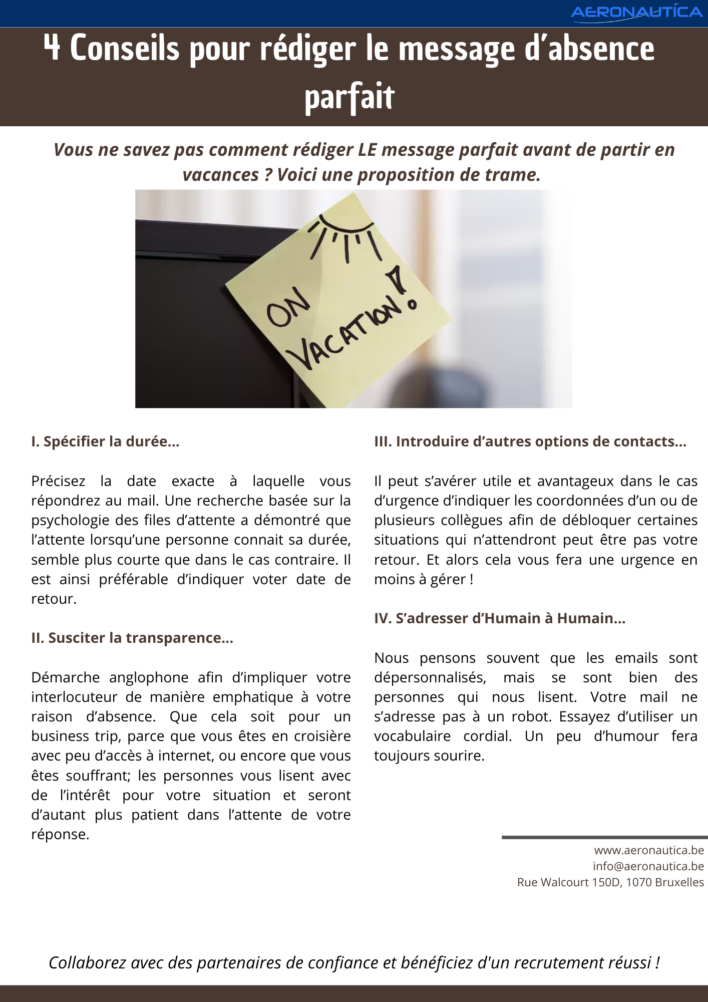 message d absence professionnelle